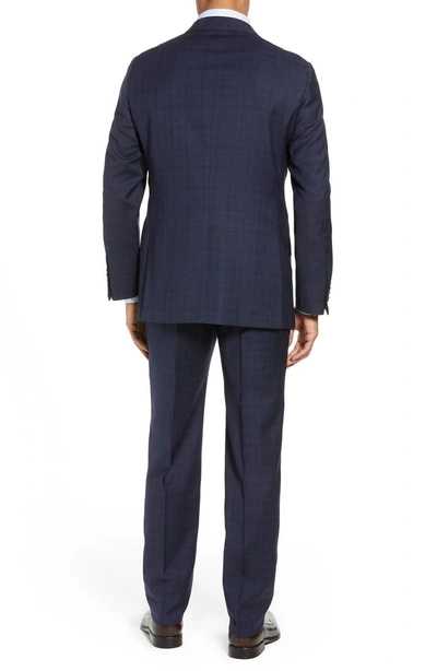 Shop Hickey Freeman Classic Fit Plaid Wool Suit In Dark Blue