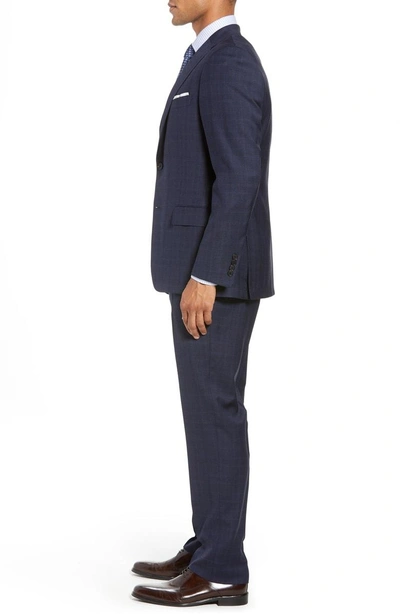 Shop Hickey Freeman Classic Fit Plaid Wool Suit In Dark Blue