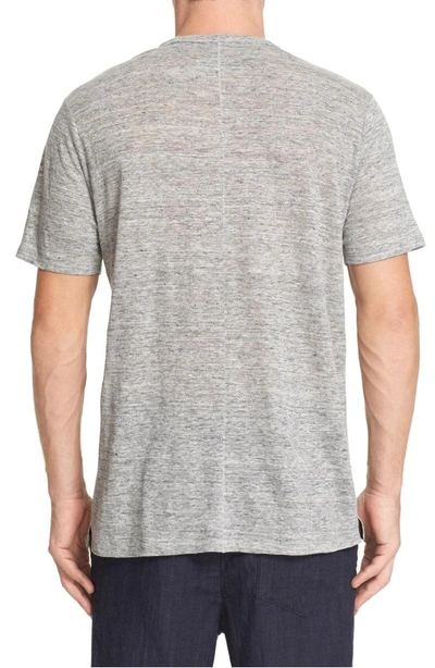 Shop Rag & Bone Owen Slub Linen T-shirt In Light Heather Grey