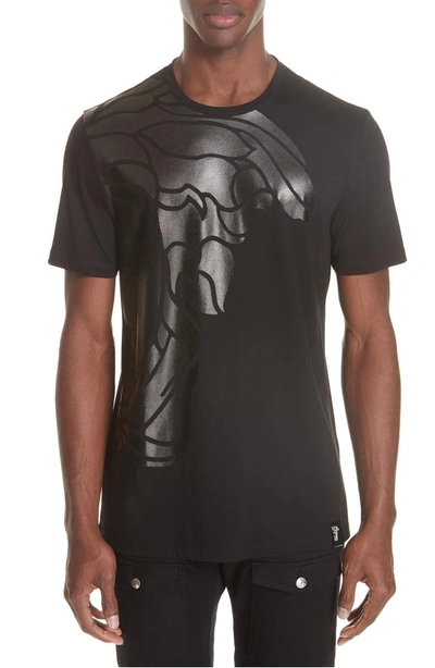 Shop Versace Large Medusa Print T-shirt In Black