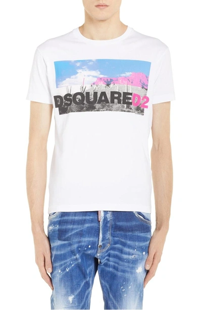 Shop Dsquared2 Picture Logo Graphic T-shirt In White