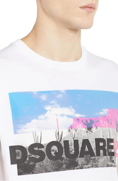 Shop Dsquared2 Picture Logo Graphic T-shirt In White