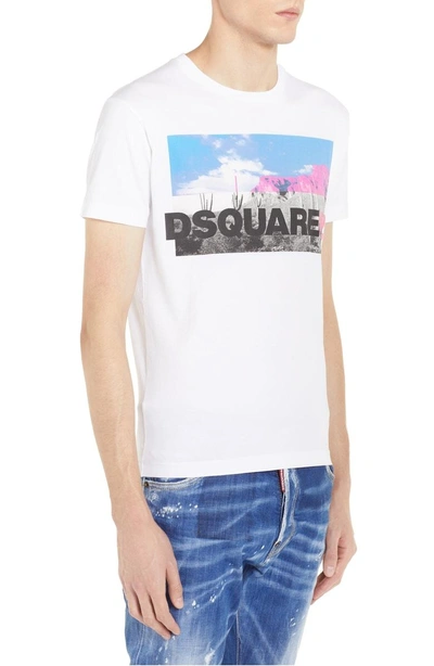 Shop Dsquared2 Picture Logo Graphic T-shirt In White