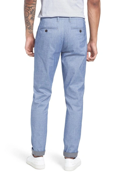 Shop Ted Baker Volvek Classic Fit Trousers In Mid Blue