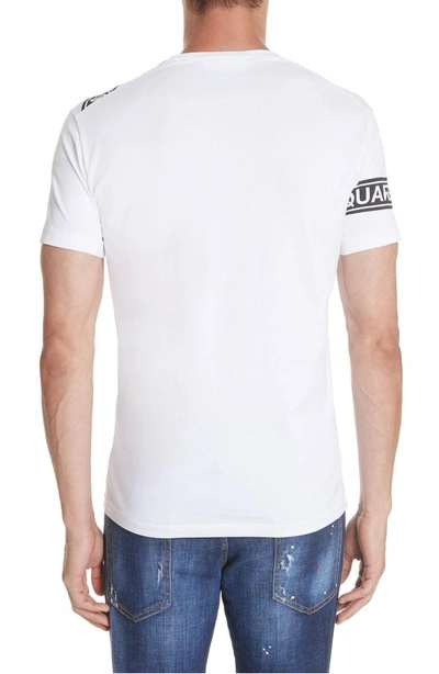 Shop Dsquared2 Caution Logo Print T-shirt In White