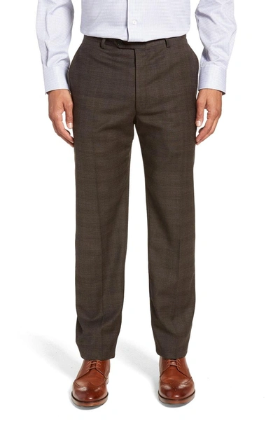 Shop Hart Schaffner Marx New York Classic Fit Stretch Plaid Wool Suit In Brown