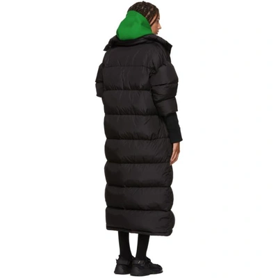 Shop Prada Black Long Buttons Down Jacket In F0002 Black