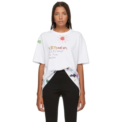 Shop Vetements White Elephant Red Sun T-shirt