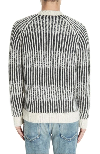 Shop Saint Laurent Contrast Rib Wool & Alpaca Blend Sweater In 1095 Multi
