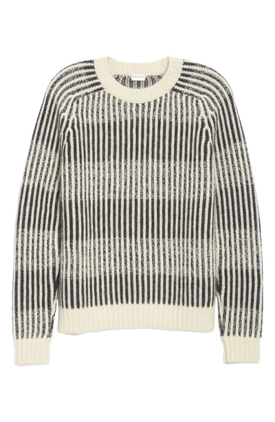 Shop Saint Laurent Contrast Rib Wool & Alpaca Blend Sweater In 1095 Multi