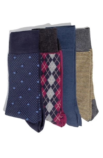 Shop Hook + Albert 4-pack Socks In Navy