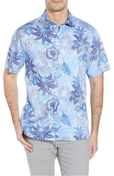 Shop Tommy Bahama Fuego Flora Sport Shirt In Blue Isles