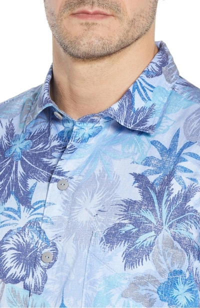 Shop Tommy Bahama Fuego Flora Sport Shirt In Blue Isles