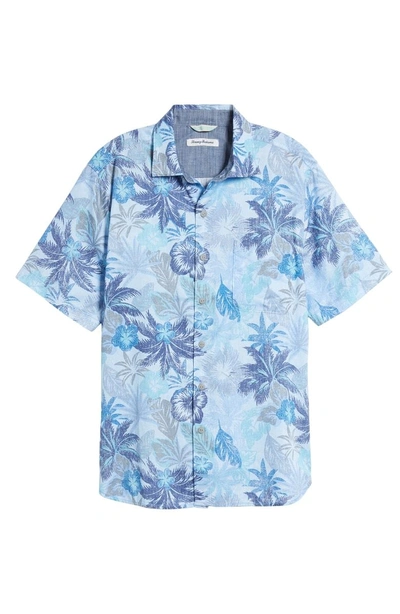 Shop Tommy Bahama Fuego Flora Sport Shirt In Blue Isles
