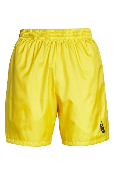 Shop Nike Lab Collection Unisex Heritage Shorts In Sulfur/ Dynamic Yellow/ Black