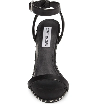 Shop Steve Madden Piercing Studded Sandal In Black