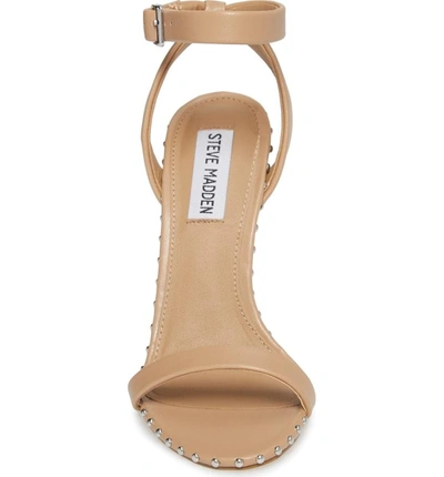 Shop Steve Madden Piercing Studded Sandal In Natural