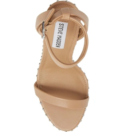 Shop Steve Madden Piercing Studded Sandal In Natural