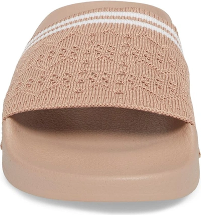 Shop Steve Madden Vibe Sock Knit Slide Sandal In Blush