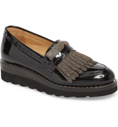 Shop The Office Of Angela Scott Mr. Pennywise Wedge Loafer In Black Metallic