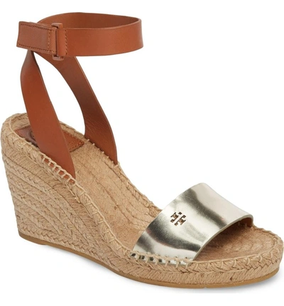 Tory Burch Women's Bima Espadrille Platform Wedge Sandals In Gold | ModeSens