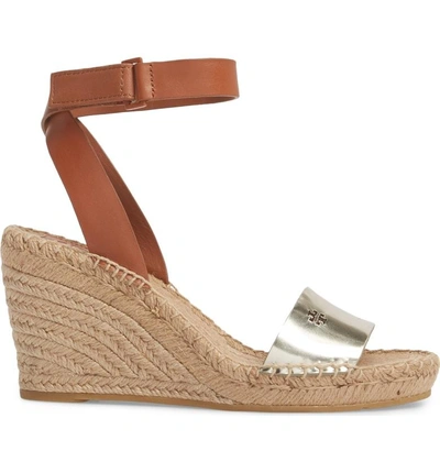 Shop Tory Burch Bima 2 Espadrille In Gold/ Perfect Cuoio