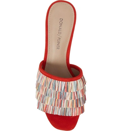 Shop Donald Pliner Reise Slide Sandal In Red Fabric