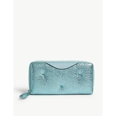 Shop Anya Hindmarch Chubby Leather Wallet In Aquamarine
