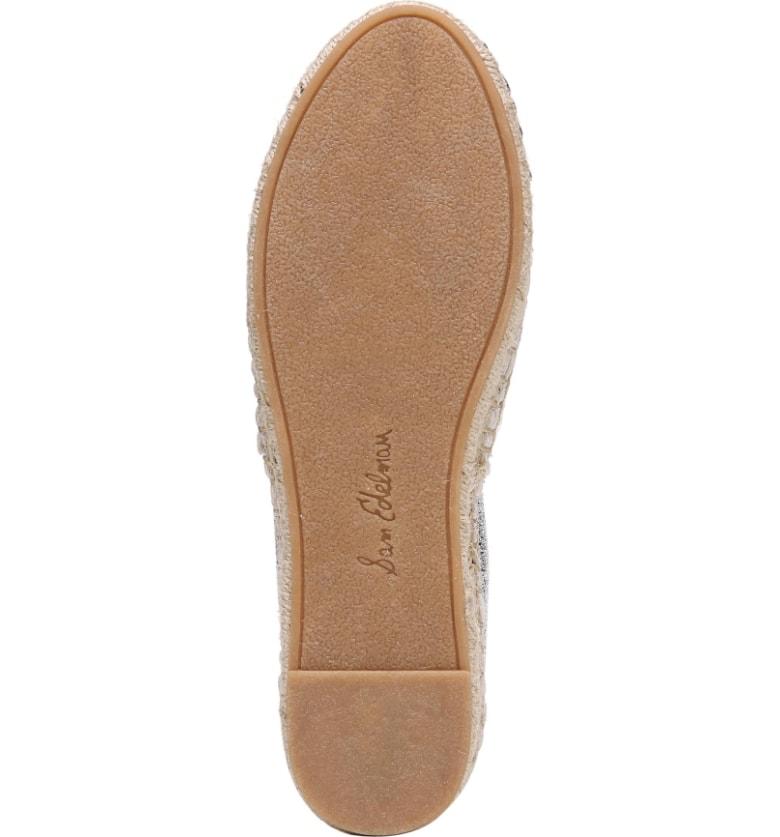 Sam Edelman Krissy Espadrille Flat In Soft Silver | ModeSens