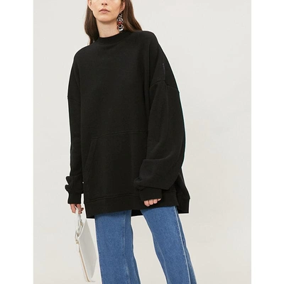 Shop Y/project Panelled Cotton-jersey Hoody In Black
