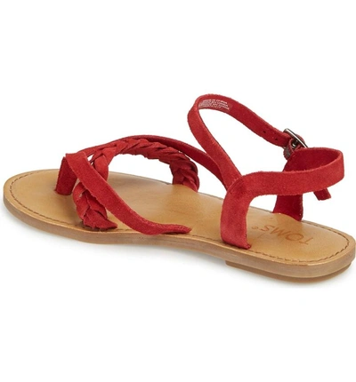 Shop Toms 'lexie' Sandal In Red Suede