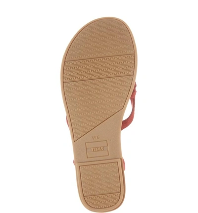 Shop Toms 'lexie' Sandal In Red Suede