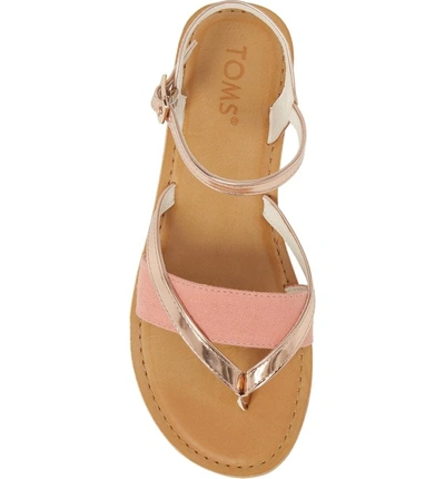 Shop Toms 'lexie' Sandal In Rose Gold Specchio/ Hemp