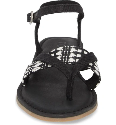 Shop Toms 'lexie' Sandal In Black Canvas/ Diamond Tribal
