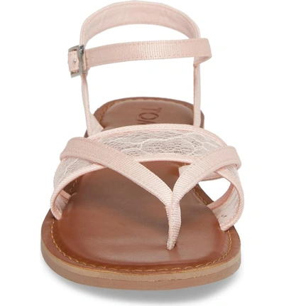 Shop Toms 'lexie' Sandal In Petal Pink Lace