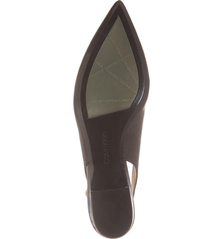 calvin klein glorianne leather slingback pumps