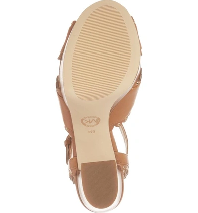 Shop Michael Michael Kors Jessie Platform Sandal In Acorn Leather