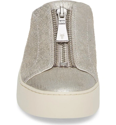 Shop Frye Lena Platform Sneaker Mule In Silver