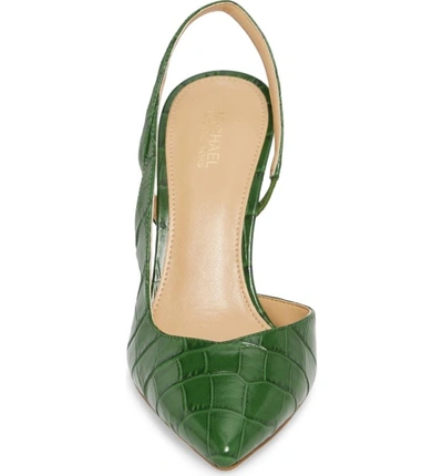 Shop Michael Michael Kors Eliza Pump In True Green Croc Print
