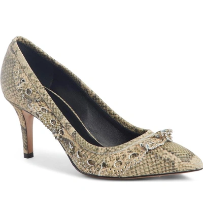 Shop Isabel Marant Plesky Asymmetric Ruffle Pump In Natural