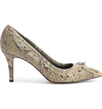 Shop Isabel Marant Plesky Asymmetric Ruffle Pump In Natural