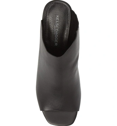 Shop Kelsi Dagger Brooklyn Sabra Peep Toe Slide Sandal In Black