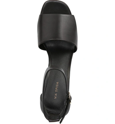 Via Spiga Evonne Ankle Strap Sandal In Black Leather ModeSens