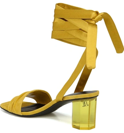 Shop Via Spiga Nova Ankle Wrap Sandal In Marigold Suede