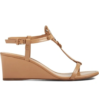 Shop Tory Burch Miller Wedge Sandal In Dusty Cypress