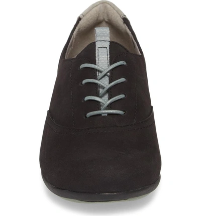 Shop Dansko Kimi Wedge Sneaker In Black Milled Nubuck Leather
