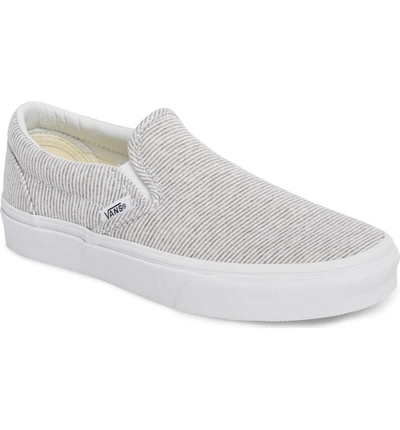 Shop Vans Classic Slip-on Sneaker In Jersey Grey/ True White