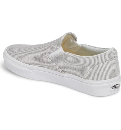 Shop Vans Classic Slip-on Sneaker In Jersey Grey/ True White