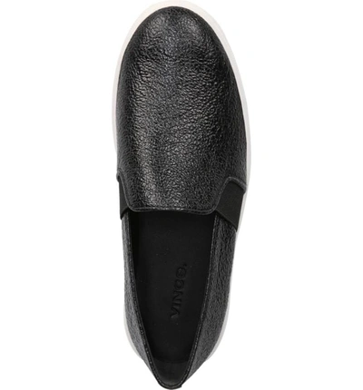 Shop Vince 'blair 12' Leather Slip-on Sneaker In Black Leather