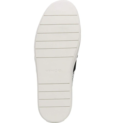 Shop Vince 'blair 12' Leather Slip-on Sneaker In White/ Black Yeti Knit